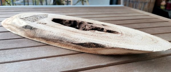 Holzscheibe „Altes Brunnenhäuschen“ - ca.34 cm breit